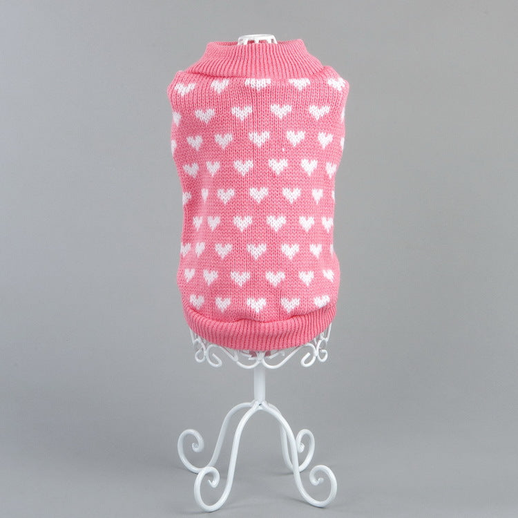 HKM-5650621 Geometric Diamond Plaid Acrylic Sweater for Pets in Yellow, Green, Gray, Light Pink