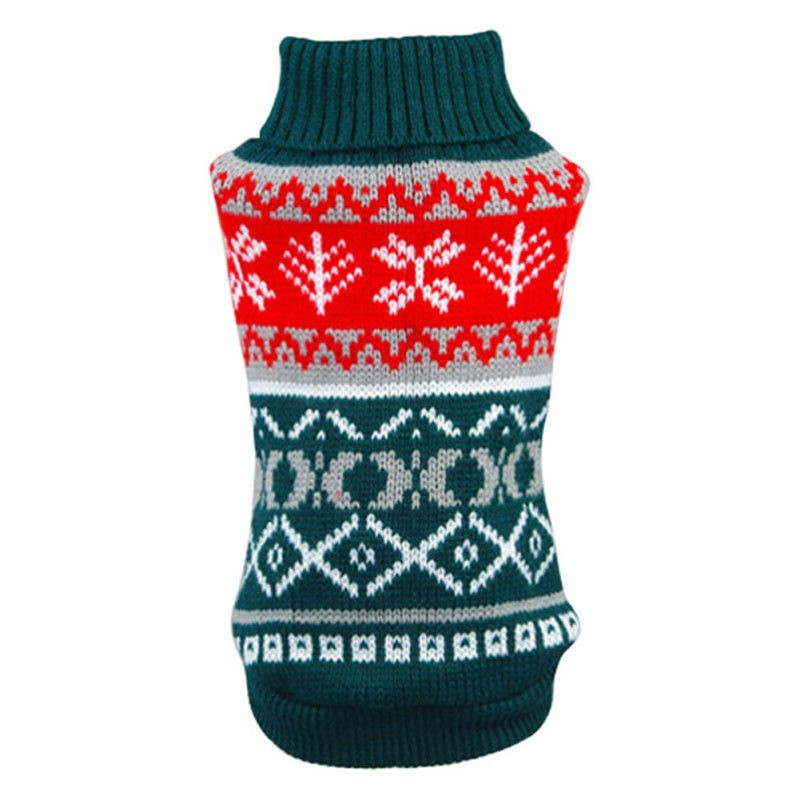 HKM-5650621 Geometric Diamond Plaid Acrylic Sweater for Pets in Yellow, Green, Gray, Light Pink