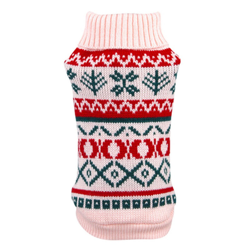 HKM-5650621 Geometric Diamond Plaid Acrylic Sweater for Pets in Yellow, Green, Gray, Light Pink