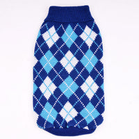 HKM-5650621 Geometric Diamond Plaid Acrylic Sweater for Pets in Yellow, Green, Gray, Light Pink