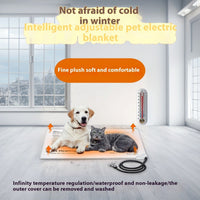 HKM-5651261 Electric Heating Blanket for Pets - Gray, Infinite Temperature Control, 30x40cm