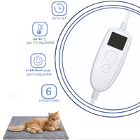 HKM-5651261 Electric Heating Blanket for Pets - Gray, Infinite Temperature Control, 30x40cm