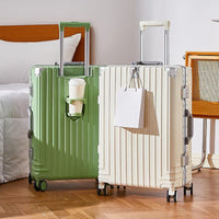 HKM-565139 Durable 4-Wheel Soft Shell Travel Luggage Set with Carry-On Trolley Suitcase
