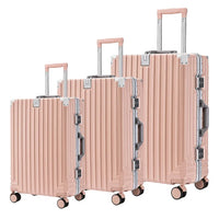HKM-565139 Durable 4-Wheel Soft Shell Travel Luggage Set with Carry-On Trolley Suitcase