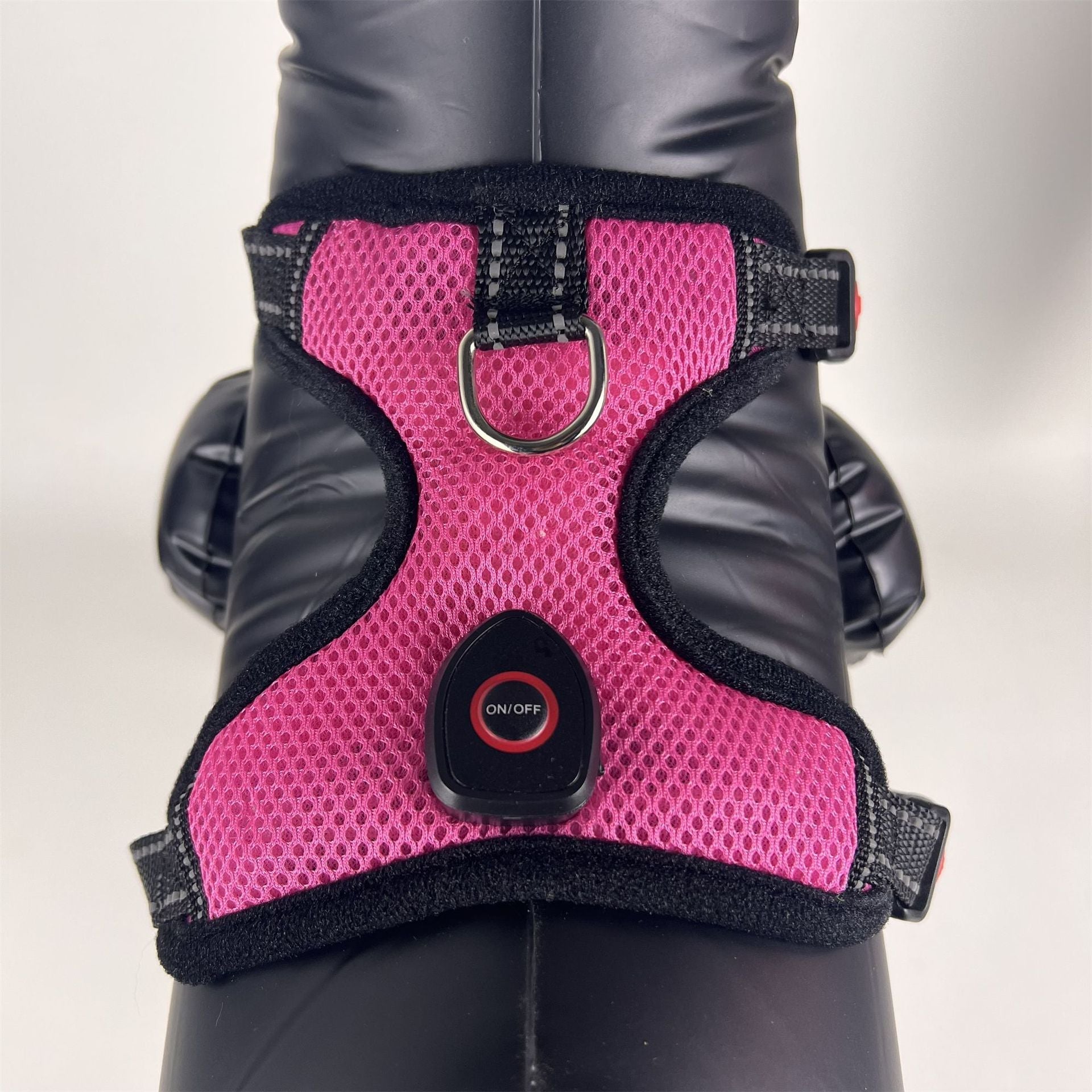 HKM-5651901 LED Luminous Pet Harness with USB Rechargeable Chest Strap - Available in Blue, Green, and Pink