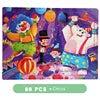HKM-565203 Cartoon Flat Wooden Jigsaw Puzzle for Early Education, Suitable for Children Aged 5 to 7 Years