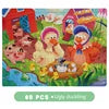 HKM-565203 Cartoon Flat Wooden Jigsaw Puzzle for Early Education, Suitable for Children Aged 5 to 7 Years