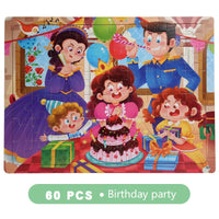 HKM-565203 Cartoon Flat Wooden Jigsaw Puzzle for Early Education, Suitable for Children Aged 5 to 7 Years