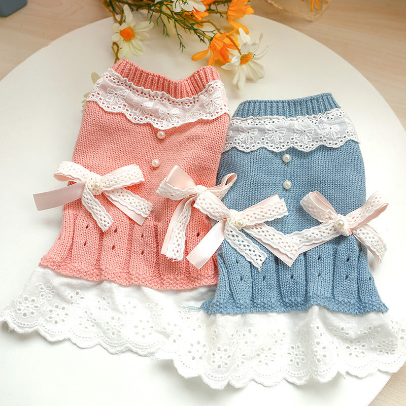 HKM-5653181 Princess Style Wool Skirt for Dogs in Acrylic Fiber - Comfortable and Stylish Dog Apparel