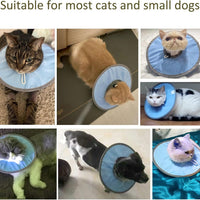 HKM-5654589 Waterproof Adjustable Cat Recovery Collar - Lightweight Protective Cone for Wound Healing