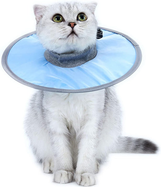 HKM-5654589 Waterproof Adjustable Cat Recovery Collar - Lightweight Protective Cone for Wound Healing