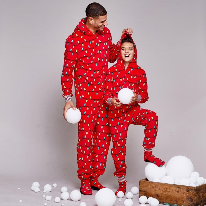 HKM-565523 Parent-Child Christmas Pajamas Set in Cartoon Design, Milk Silk Fabric, Long Sleeve, Unisex, Various Sizes Available