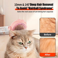 HKM-5655869 Self-Cleaning 3-in-1 Cat Brush with Spray Function for Shedding and Grooming