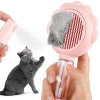 HKM-5655869 Self-Cleaning 3-in-1 Cat Brush with Spray Function for Shedding and Grooming
