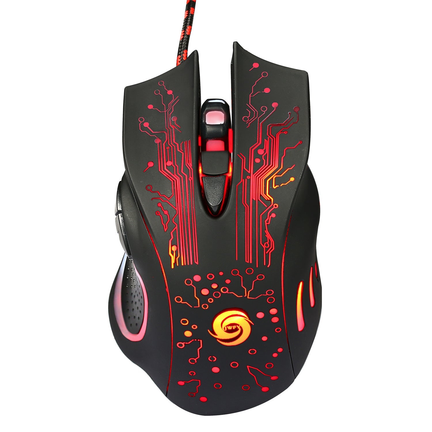 HKM-565587 Wired Gaming Mouse with 5500DPI, Adjustable 7 Buttons, Ergonomic Design, LED Backlit for PC and Laptop