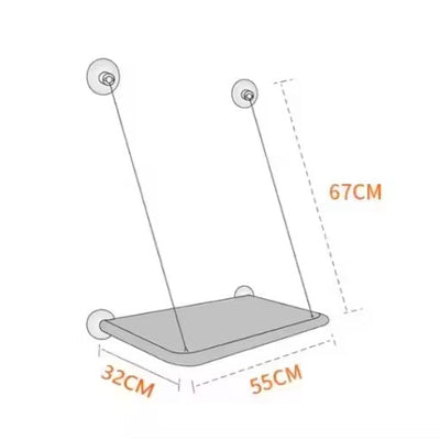 HKM-5657021 Washable Window-Mounted Cat Hammock Seat for Comfortable Lounging and Relaxation