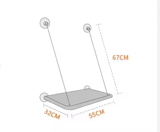 HKM-5657021 Washable Window-Mounted Cat Hammock Seat for Comfortable Lounging and Relaxation