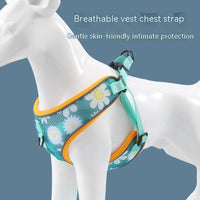 HKM-5657661 Reflective Mesh Vest-style Dog Harness with Leash - Multiple Colors Available