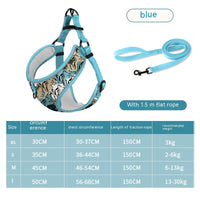 HKM-5657661 Reflective Mesh Vest-style Dog Harness with Leash - Multiple Colors Available