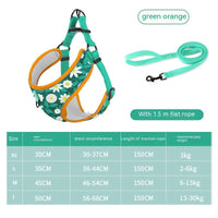 HKM-5657661 Reflective Mesh Vest-style Dog Harness with Leash - Multiple Colors Available