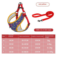 HKM-5657661 Reflective Mesh Vest-style Dog Harness with Leash - Multiple Colors Available
