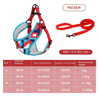 HKM-5657661 Reflective Mesh Vest-style Dog Harness with Leash - Multiple Colors Available