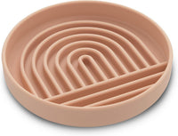 HKM-5658557 Simple Slow Feeding Bowl for Cats and Dogs - Silicone Pet Tableware in Pink, Gray, Light Green