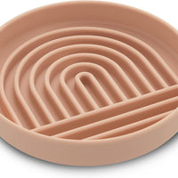 HKM-5658557 Simple Slow Feeding Bowl for Cats and Dogs - Silicone Pet Tableware in Pink, Gray, Light Green