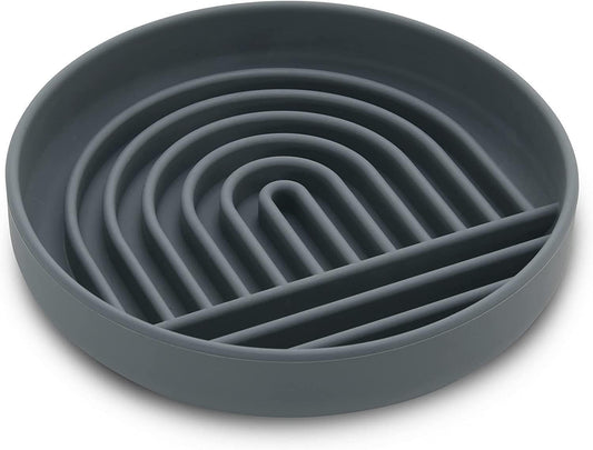 HKM-5658557 Simple Slow Feeding Bowl for Cats and Dogs - Silicone Pet Tableware in Pink, Gray, Light Green