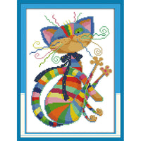 HKM-565907 Ecological Cotton Cartoon Anime Cross Stitch Kit for Living Room and Bedroom Decoration