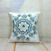 HKM-565971 Three-Dimensional Embroidered Flower Cotton Pillow Case - 45x45cm