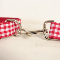 HKM-5660349 Plaid Pet Collar Bow Tie Set with Leash - Durable Polyester Material, Various Sizes