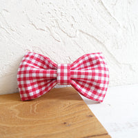 HKM-5660349 Plaid Pet Collar Bow Tie Set with Leash - Durable Polyester Material, Various Sizes