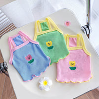 HKM-5660733 Lightweight Cotton Dog Vest and Skirt Set for Summer Wear