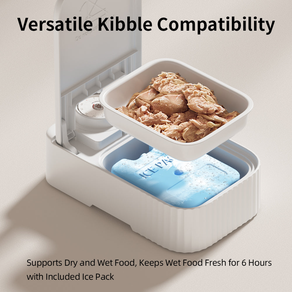 HKM-5661629 Automatic Pet Feeder with 48-Hour Timer and Ice Crystal Box for Freshness