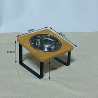 HKM-5662141 Elevated Stainless Steel Pet Bowl with Anti-Tip Design and Large Capacity