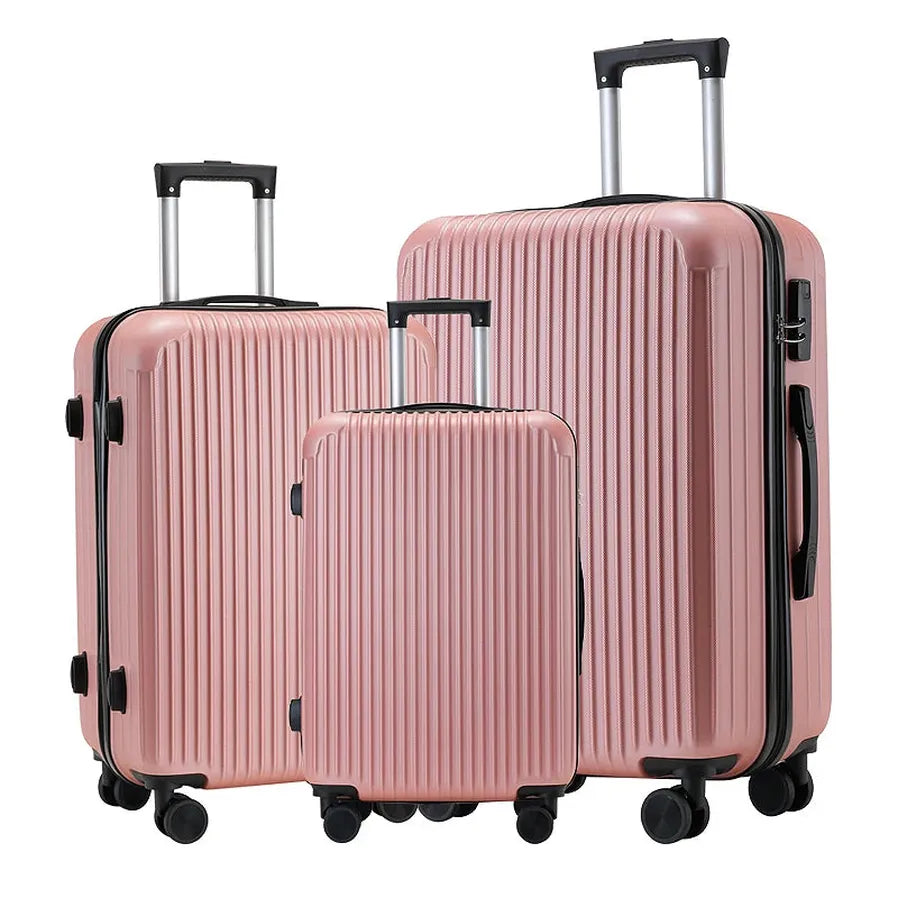 HKM-566291 Travel Luggage Set – 3-Piece Large Suitcases with Cabin Bag and Wheels, New 2024 Designs