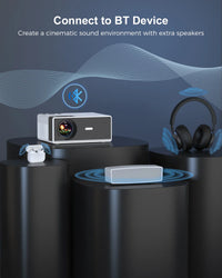 HKM-566419 Portable Full HD LED Projector Ideal for Home Theatre and Outdoor Use with Large Display and Clear Image Quality