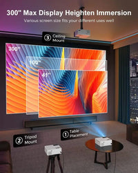 HKM-566419 Portable Full HD LED Projector Ideal for Home Theatre and Outdoor Use with Large Display and Clear Image Quality