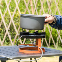 HKM-566419 Portable Outdoor Camping Stove with Holder - Lightweight Gas Stove for Easy Transportation
