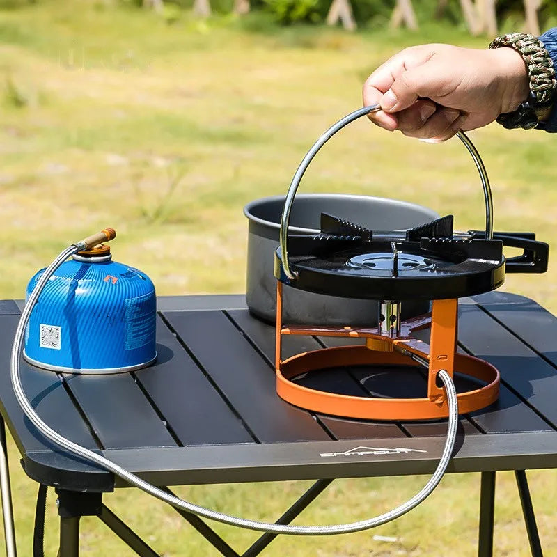 HKM-566419 Portable Outdoor Camping Stove with Holder - Lightweight Gas Stove for Easy Transportation
