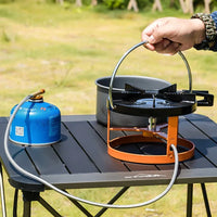 HKM-566419 Portable Outdoor Camping Stove with Holder - Lightweight Gas Stove for Easy Transportation