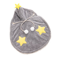 HKM-5664701 Cozy Flannel Puppy Cloak Nightgown for Autumn and Winter - Blue and Gray, Sizes S-M-L