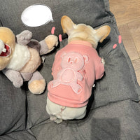 HKM-566483 Cozy Cotton Pink Plush Dog Sweater for All Sizes