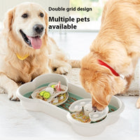 HKM-5664957 Slow Feeder Pet Bowl for Dogs, Educational Anti-Choke Design, Available in Lake Blue, Pink, Yellow - 25x43x7.5cm