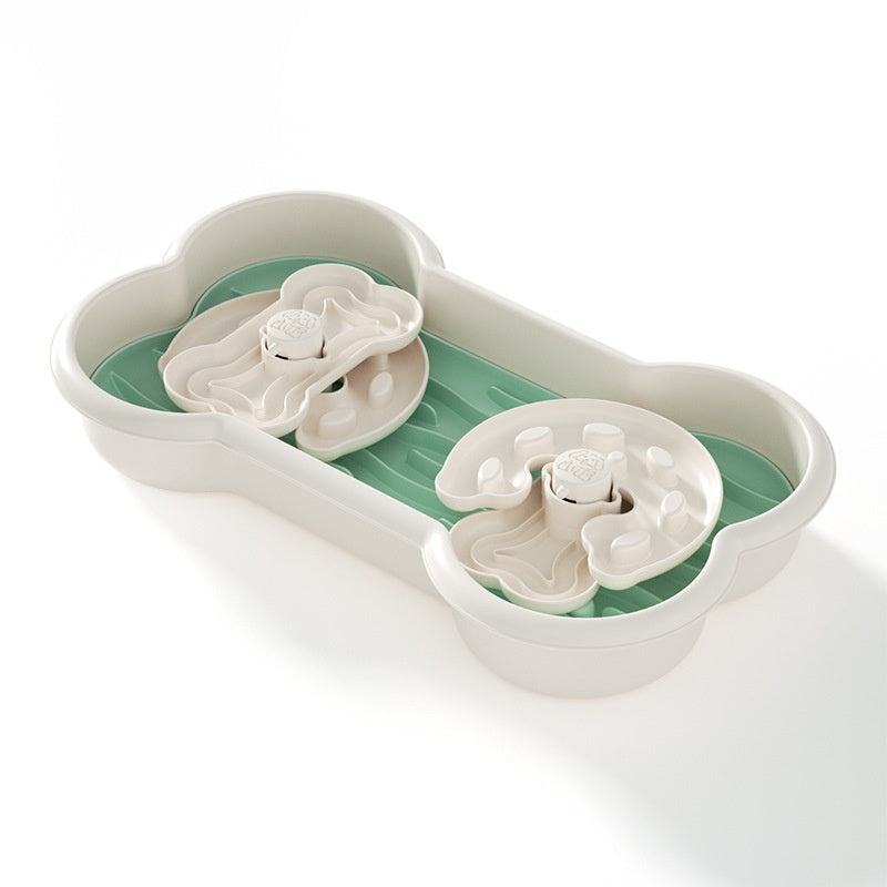 HKM-5664957 Slow Feeder Pet Bowl for Dogs, Educational Anti-Choke Design, Available in Lake Blue, Pink, Yellow - 25x43x7.5cm