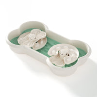 HKM-5664957 Slow Feeder Pet Bowl for Dogs, Educational Anti-Choke Design, Available in Lake Blue, Pink, Yellow - 25x43x7.5cm