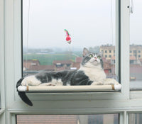 HKM-5665725 Cat Hammock Nest for Comfortable Relaxation – Off-White and Black Mesh Options, 55*35cm, Supports Up to 17.5kg