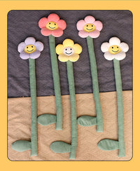 HKM-566611 Plush Sunflower Curtain Buckle - Soft Stretch Velvet Design with Down Cotton Filling, 95cm Height