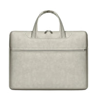 HKM-566611 Single Shoulder PU Leather Laptop Bag for Notebook - Unisex Design, Customizable Logo Option